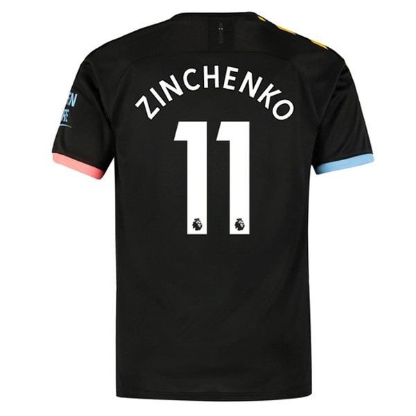 Camiseta Manchester City NO.11 Zinchenko Replica Segunda Ropa 2019/20 Negro